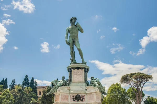 David, piazzale michelangelo, Floransa, İtalya — Stok fotoğraf