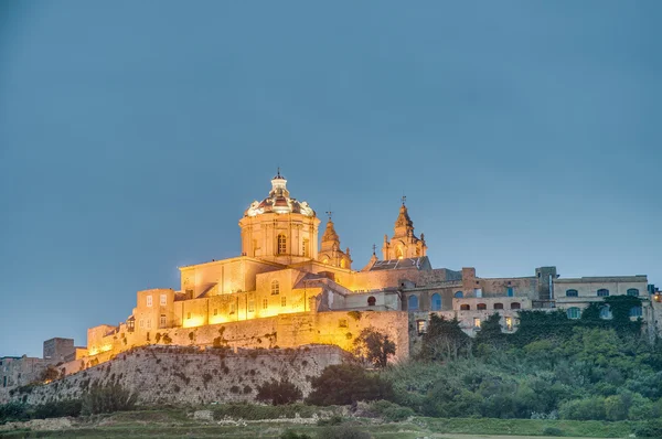 Katedra Świętego Pawła w mdina, malta — Zdjęcie stockowe