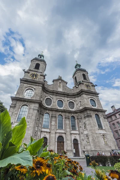 Katedra Świętego Jakuba w innsbruck, austria. — Zdjęcie stockowe