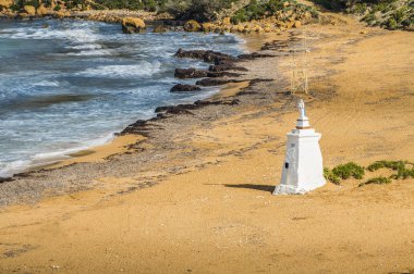 Ramla beach kuzey tarafında gozo, malta