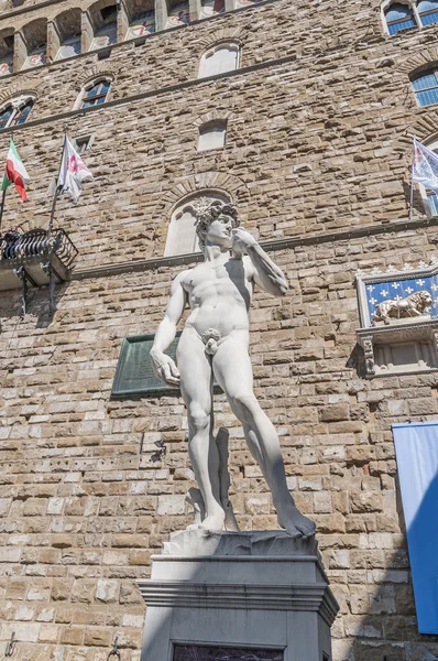 Michelangelo 'nun İtalya Floransa' daki David Heykeli — Stok fotoğraf