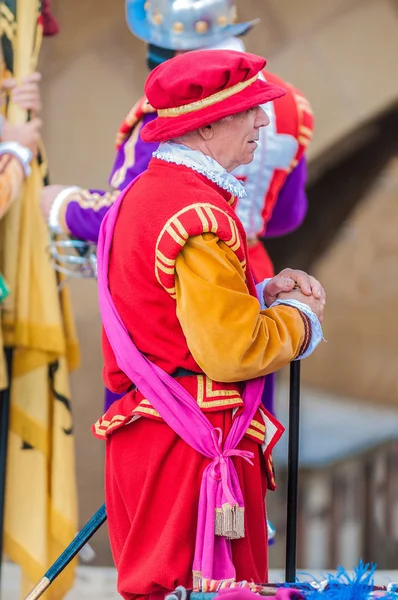 瓜尔迪亚游行在 birgu，马耳他的圣约翰骑士. — 图库照片