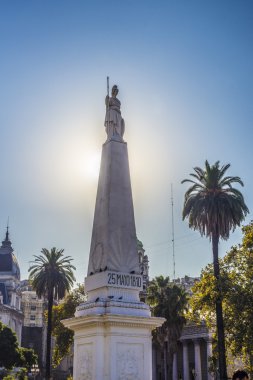 piramide de mayo buenos aires, Arjantin.