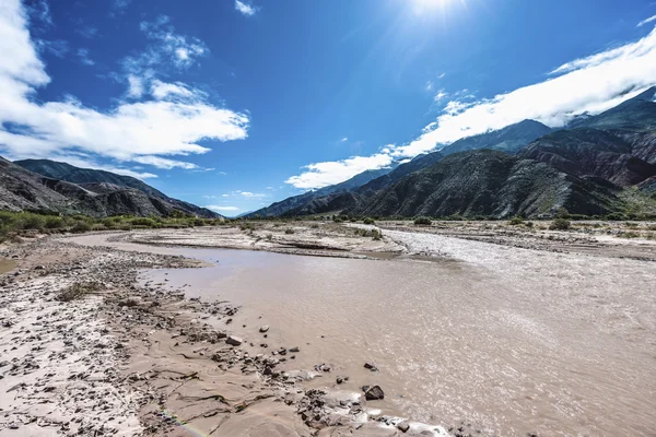 Rio grande rivier in jujuy, Argentinië. — Stockfoto