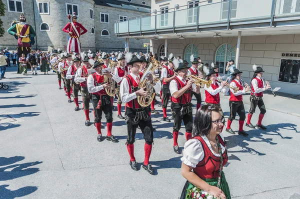 Salzburger Dult Festzug em Salzburgo, Áustria — Fotografia de Stock