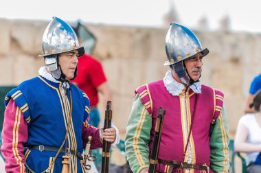 içinde Guardia törende st. jonh's cavalier, birgu, malta.