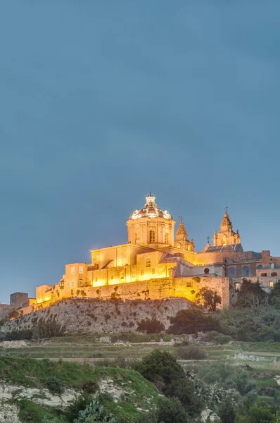 Saint paul katedrála v Mdině, malta — Stock fotografie