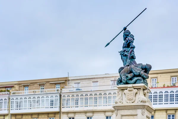 Monumento a Maria Pita, A Coruna, Galiza, Espanha . — Fotografia de Stock