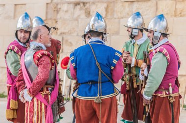 içinde Guardia törende st. jonh's cavalier, birgu, malta.