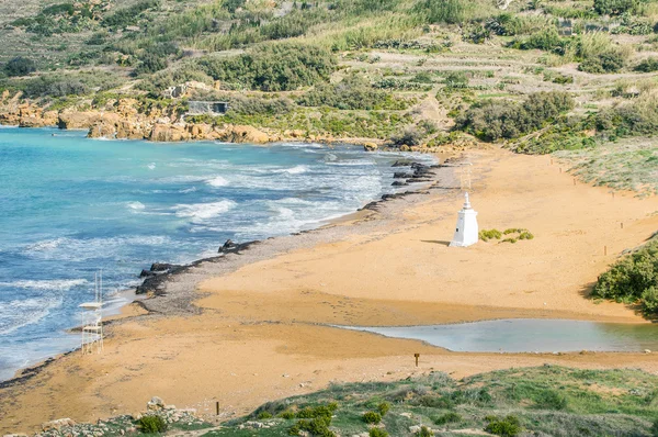 Ramla stranden på norra sidan av gozo, malta — Stockfoto