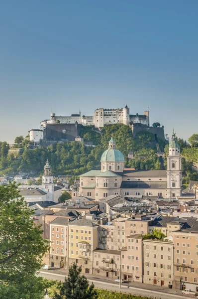 Castello di Hohensalzburg (Festung Hohensalzburg) a Salisburgo, Austri — Foto Stock