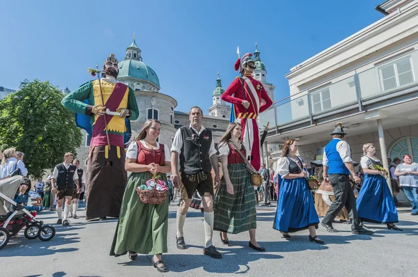 Salzburger Dult Festzug em Salzburgo, Áustria — Fotografia de Stock