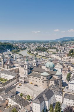 Salzburg salzburg Kalesi (festung hohenzalsb genel görünümü