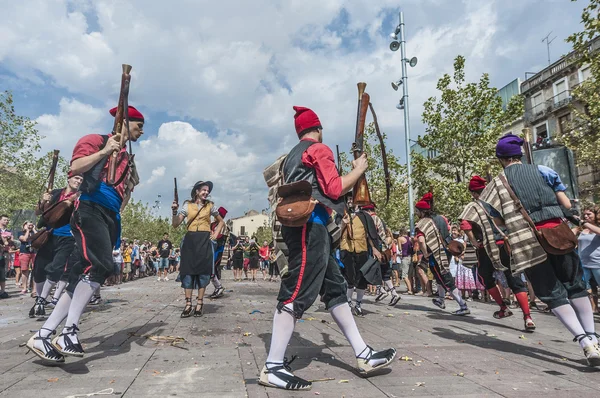 Cercavila performance dentro Vilafranca del Penedes Festa Major — Fotografia de Stock