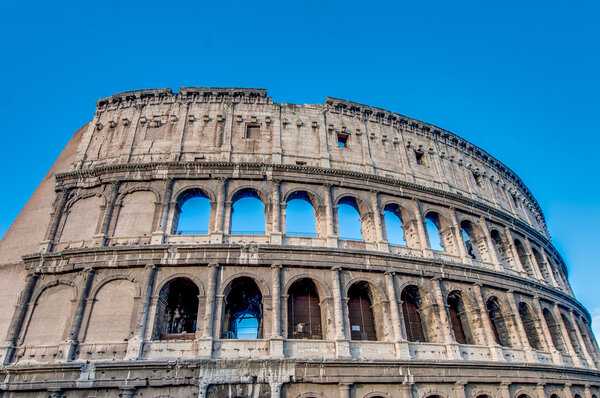 The Colosseum, or the Coliseum, originally the Amphitheatrum Flavium, an elliptical amphitheatre in Rome, Italy