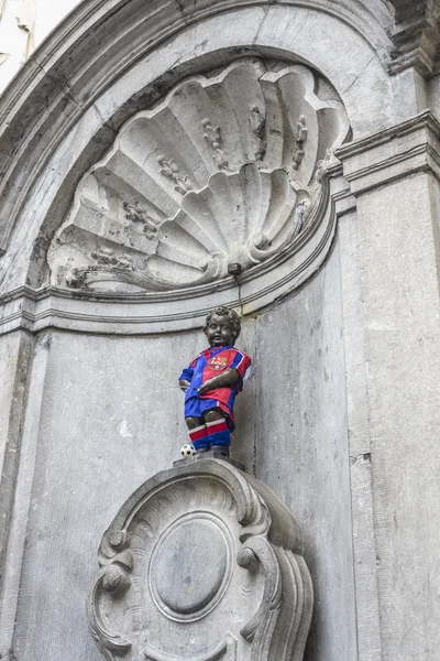 Manneken pis w Brukseli, Belgia. — Zdjęcie stockowe