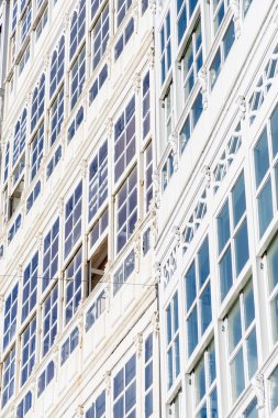 Ahşap doğramalar coruna, Galiçya, İspanya.