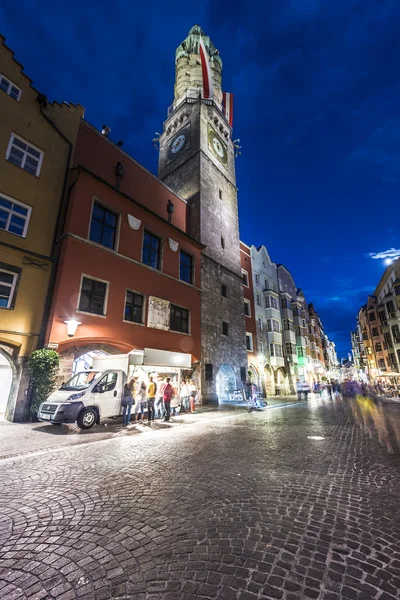 İnnsbruck, Avusturya şehir Kulesi. — Stok fotoğraf