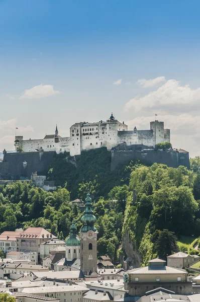 Castelo de Hohensalzburg (Festung Hohensalzburg) em Salzburgo, Austri — Fotografia de Stock