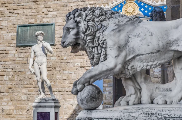 Michelangelo 's David Statue in Florence, Italië — Stockfoto