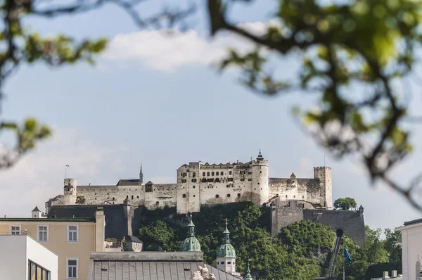 Castillo de Hohensalzburg (Festung Hohensalzburg) en Salzburgo, Austri — Foto de Stock