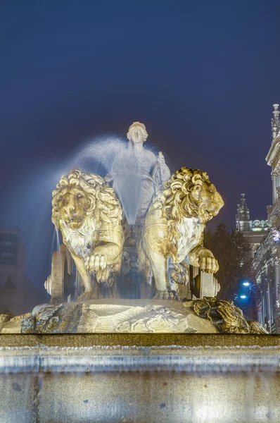 Cibeles Fountain at Madrid, Spain — Stock Photo, Image
