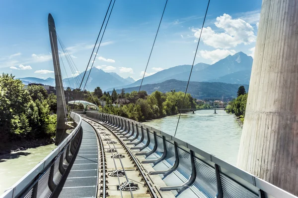 Innsbrucker nordkette kablolu Demiryolları Avusturya. — Stok fotoğraf