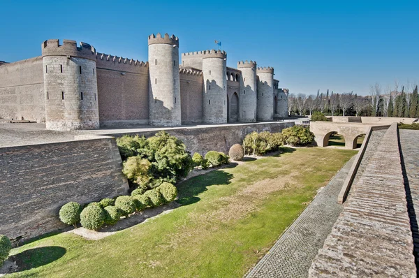 Aljaferia palats i zaragoza, Spanien — Stockfoto