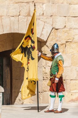 içinde Guardia törende st. jonh's cavalier, birgu, malta.