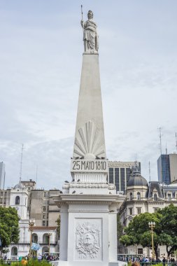 piramide de mayo buenos aires, Arjantin.