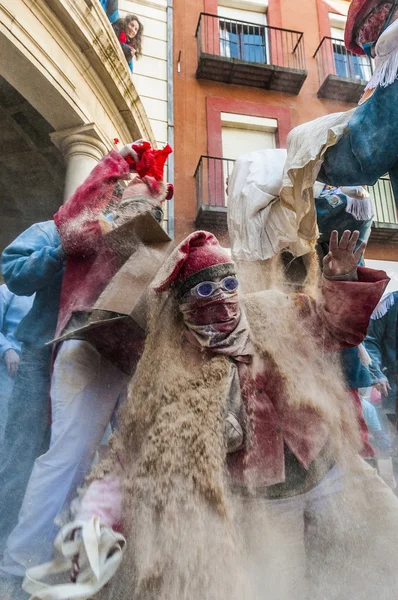 Flour War in Berga, Spain — Stock Photo, Image