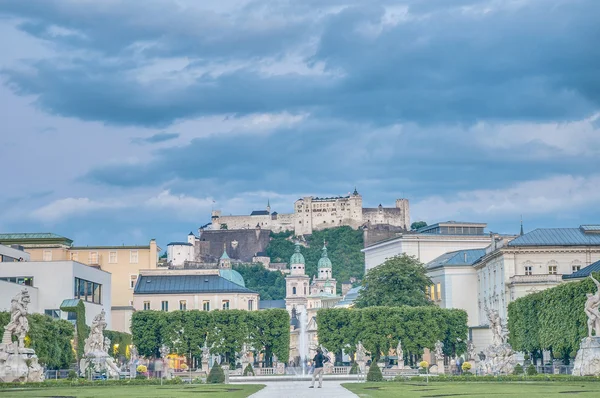 Zahrady Mirabell (mirabellgarten) na salzburg, Rakousko — Stock fotografie