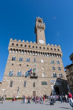 The Palazzo Vecchio, the town hall of Florence, Italy. clipart
