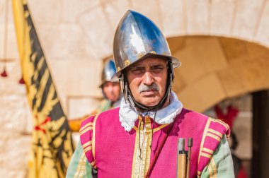içinde Guardia törende st. jonh's cavalier, birgu, malta.