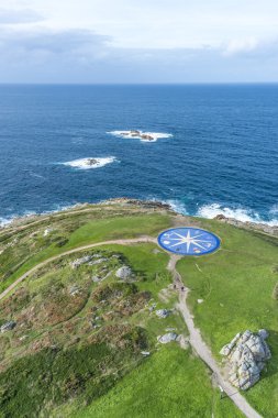 Compass rose in A Coruna, Galicia, Spain. clipart