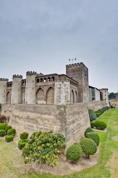 Aljafería palace w zaragoza, Hiszpania — Zdjęcie stockowe