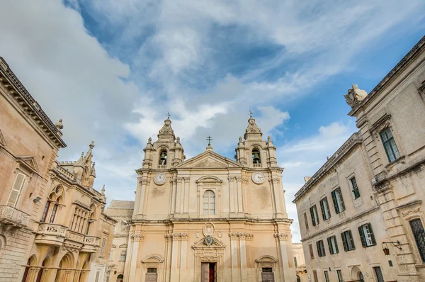 Saint paul kathedraal in mdina, malta — Stockfoto