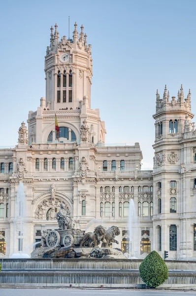 Cibeles-Brunnen bei Madrid, Spanien — Stockfoto