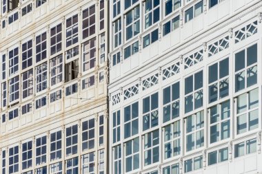 Ahşap doğramalar coruna, Galiçya, İspanya.