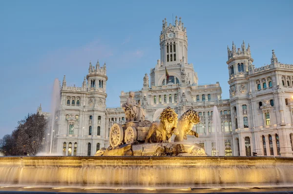 Фонтан Cibeles в Мадриде, Испания — стоковое фото