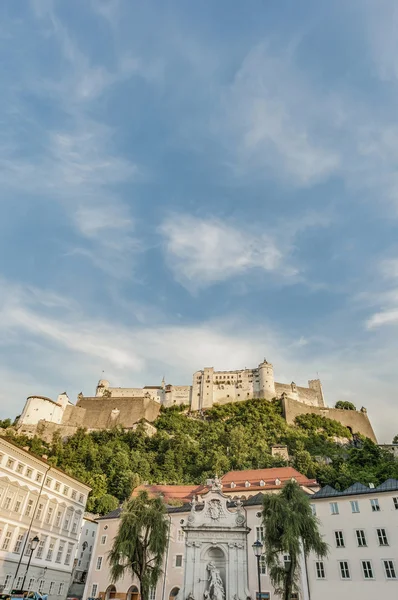 Castillo de Hohensalzburg (Festung Hohensalzburg) en Salzburgo, Austri — Foto de Stock