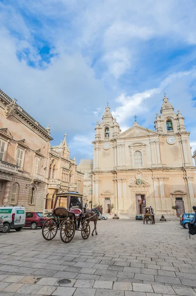 Katedra Świętego Pawła w mdina, malta — Zdjęcie stockowe