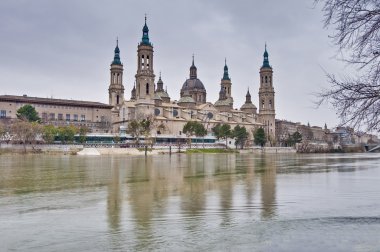 Our Lady of the Pillar Basilica at Zaragoza, Spain clipart