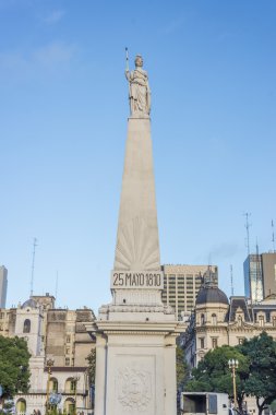 piramide de mayo buenos aires, Arjantin.