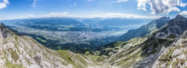 yürüyüşçüler, norkette Dağı, Innsbruck, Avusturya.