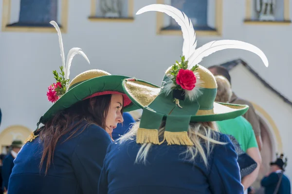 Maria Hemelvaart processie oberperfuss, Oostenrijk. — Stockfoto