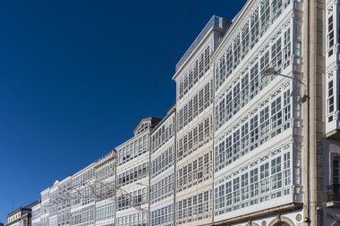 Ahşap doğramalar coruna, Galiçya, İspanya.