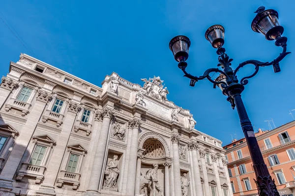 Trevi Çeşmesi, Barok çeşme, Roma, İtalya. — Stok fotoğraf