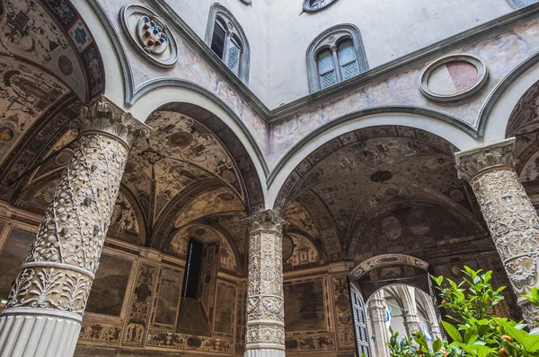 O Palazzo Vecchio, a Câmara Municipal de Florença, Itália . — Fotografia de Stock