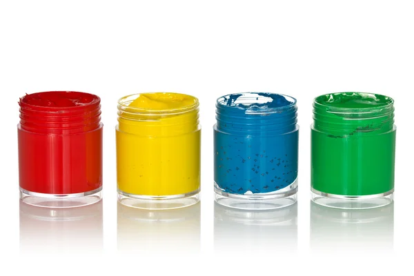 Four color gouache — Stock Photo, Image